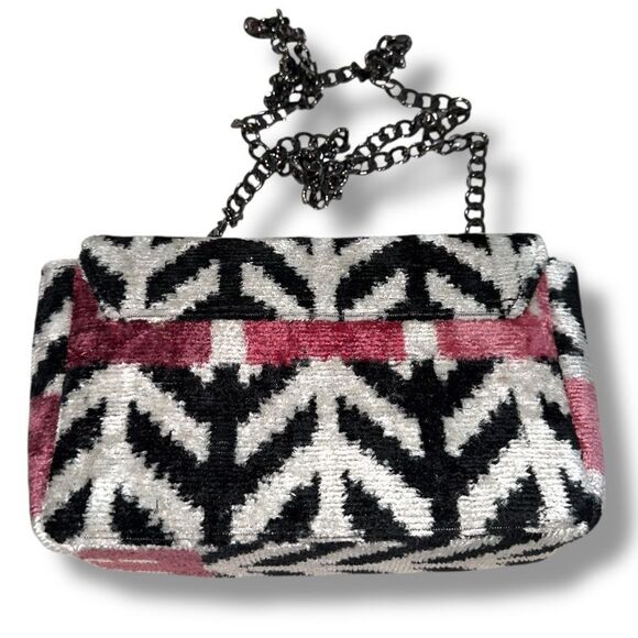 ROUGH STUDIOS Velvet Bandita Crosscody Bag in Pink & Black - Picture 5 of 5